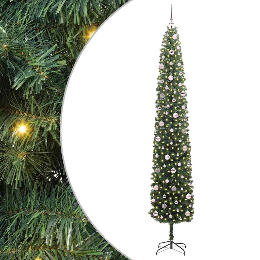 Artificial Christmas Tree with 300 LEDs with Stand Green 270 cm