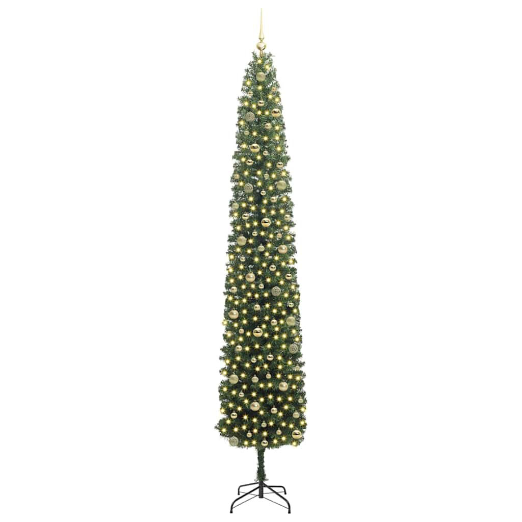 Artificial Christmas Tree with 300 LEDs with Stand Green 270 cm