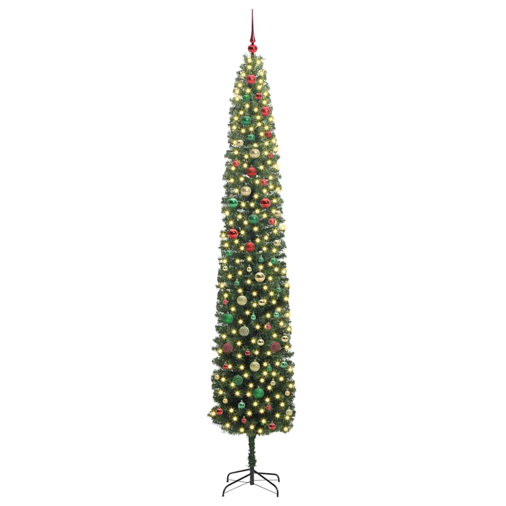 Artificial Christmas Tree with 300 LEDs with Stand Green 270 cm