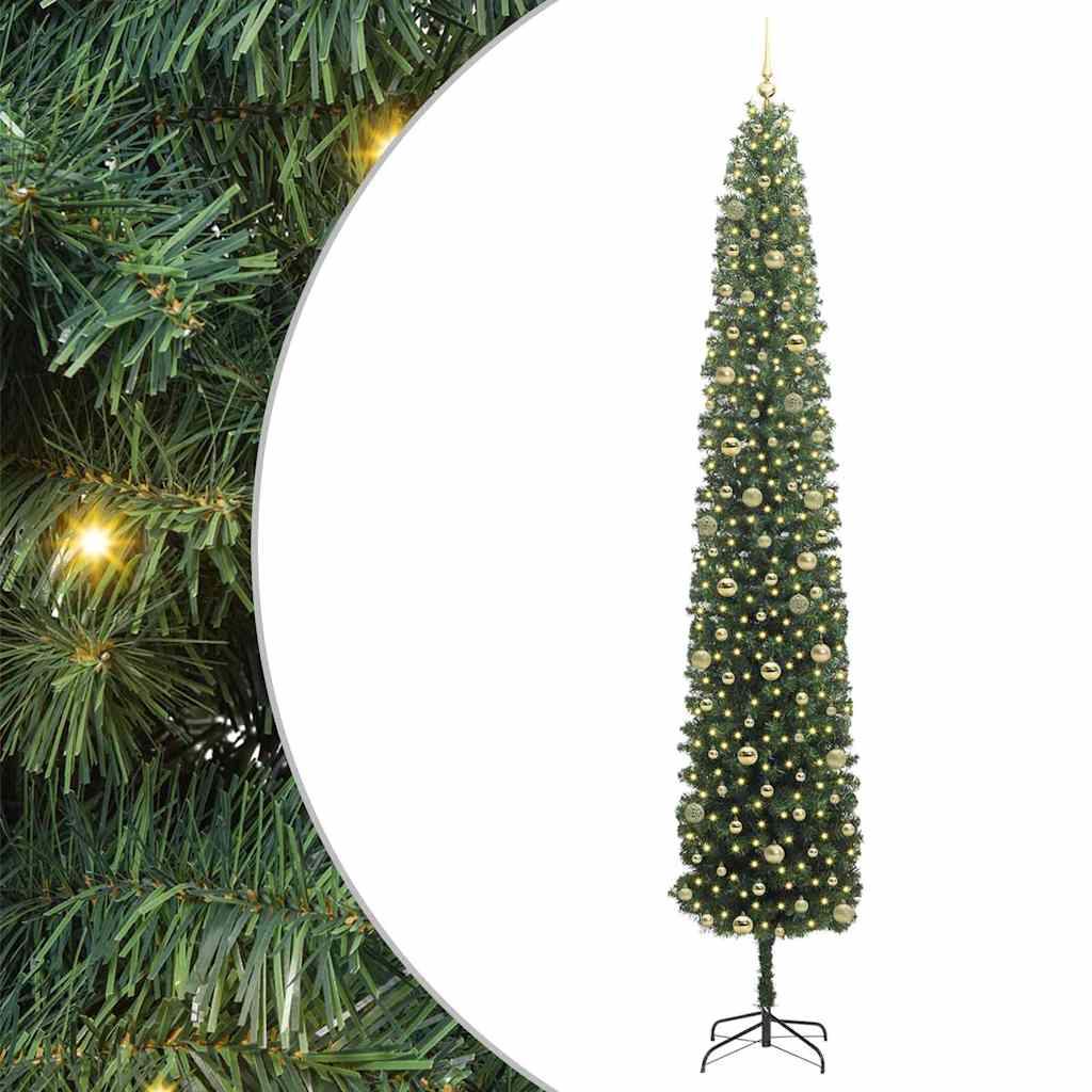 Artificial Christmas Tree with 300 LEDs with Stand Green 300 cm