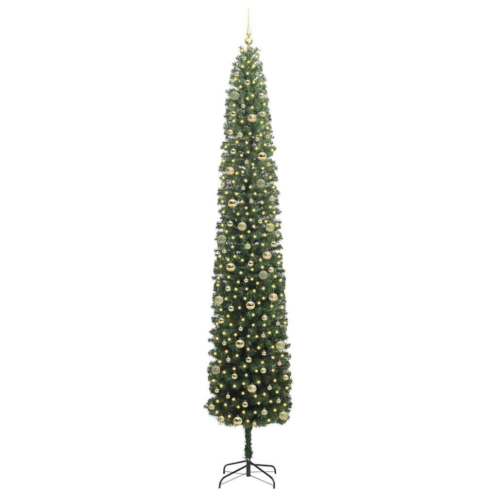 Artificial Christmas Tree with 300 LEDs with Stand Green 300 cm