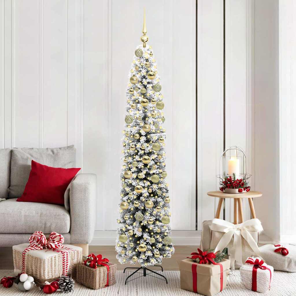 Artificial Christmas Tree with 300 LEDs with Stand Green 180 cm