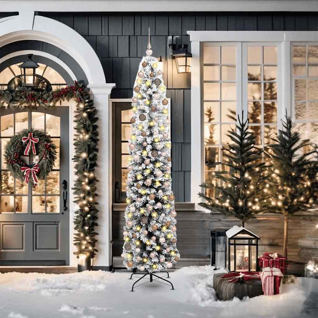 Artificial Christmas Tree with 300 LEDs with Stand Green 210 cm