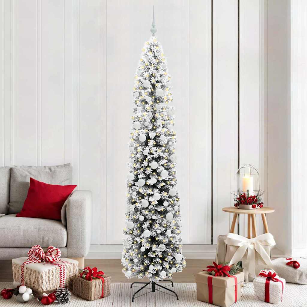 Artificial Christmas Tree with 300 LEDs with Stand Green 210 cm