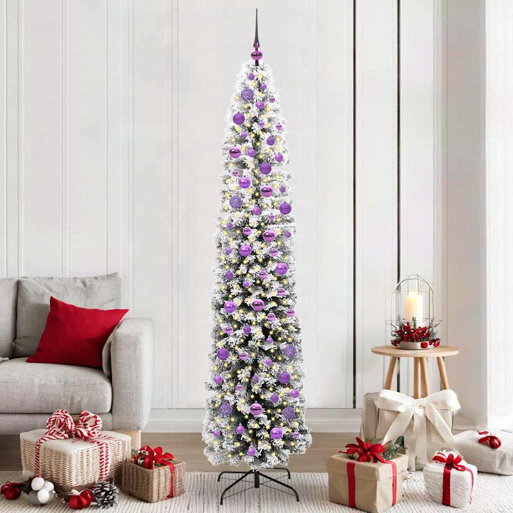 Artificial Christmas Tree with 300 LEDs with Stand Green 210 cm