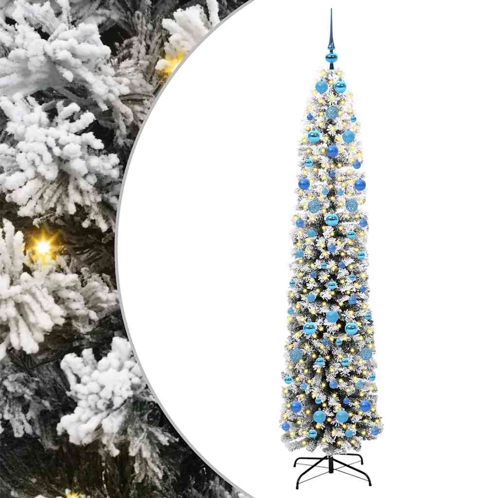 Artificial Christmas Tree with 300 LEDs with Stand Green 210 cm