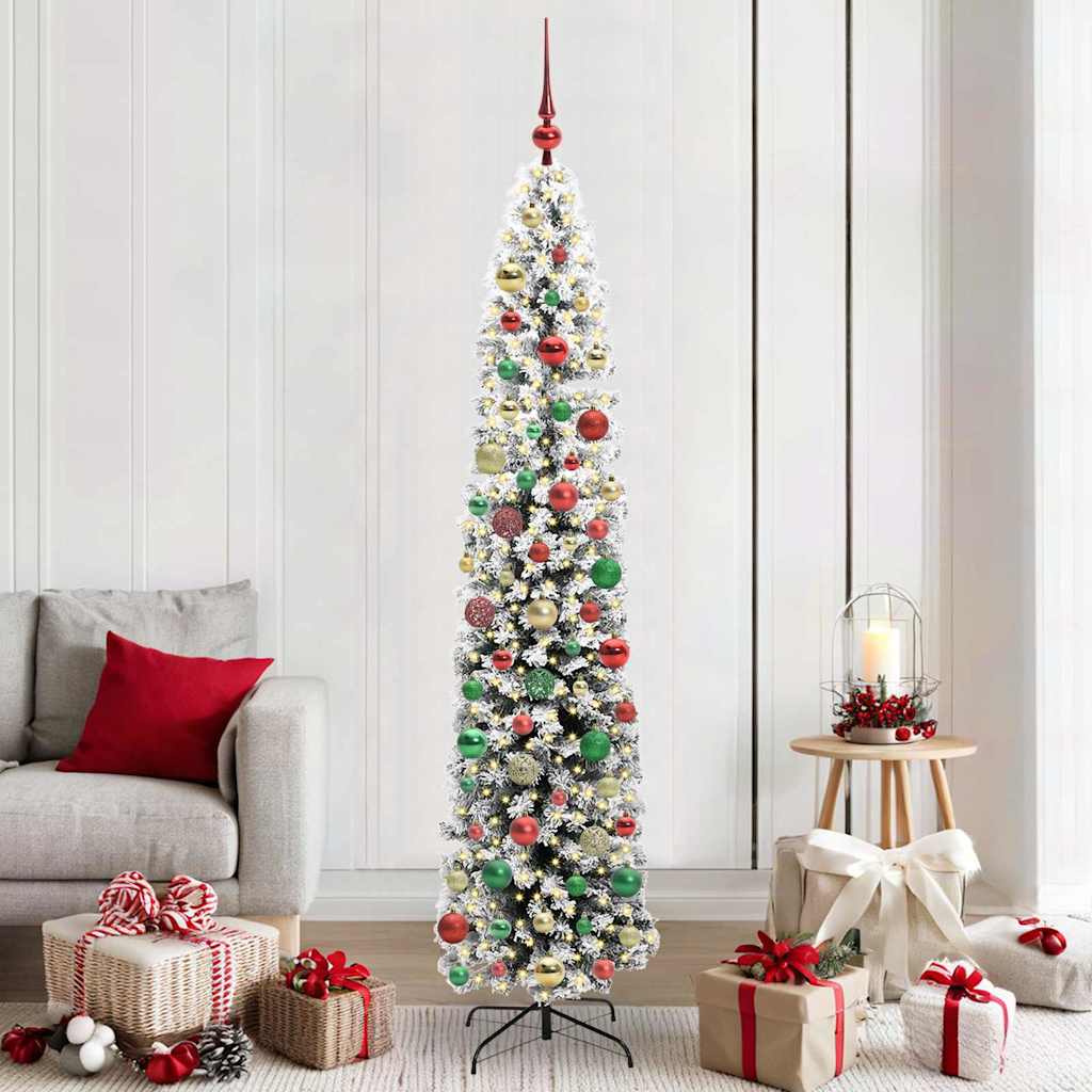 Artificial Christmas Tree with 300 LEDs with Stand Green 210 cm