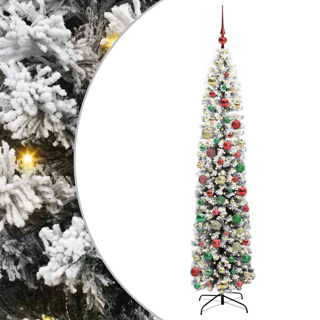 Artificial Christmas Tree with 300 LEDs with Stand Green 210 cm