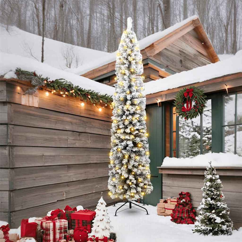 Artificial Christmas Tree with 300 LEDs with Stand Green 240 cm