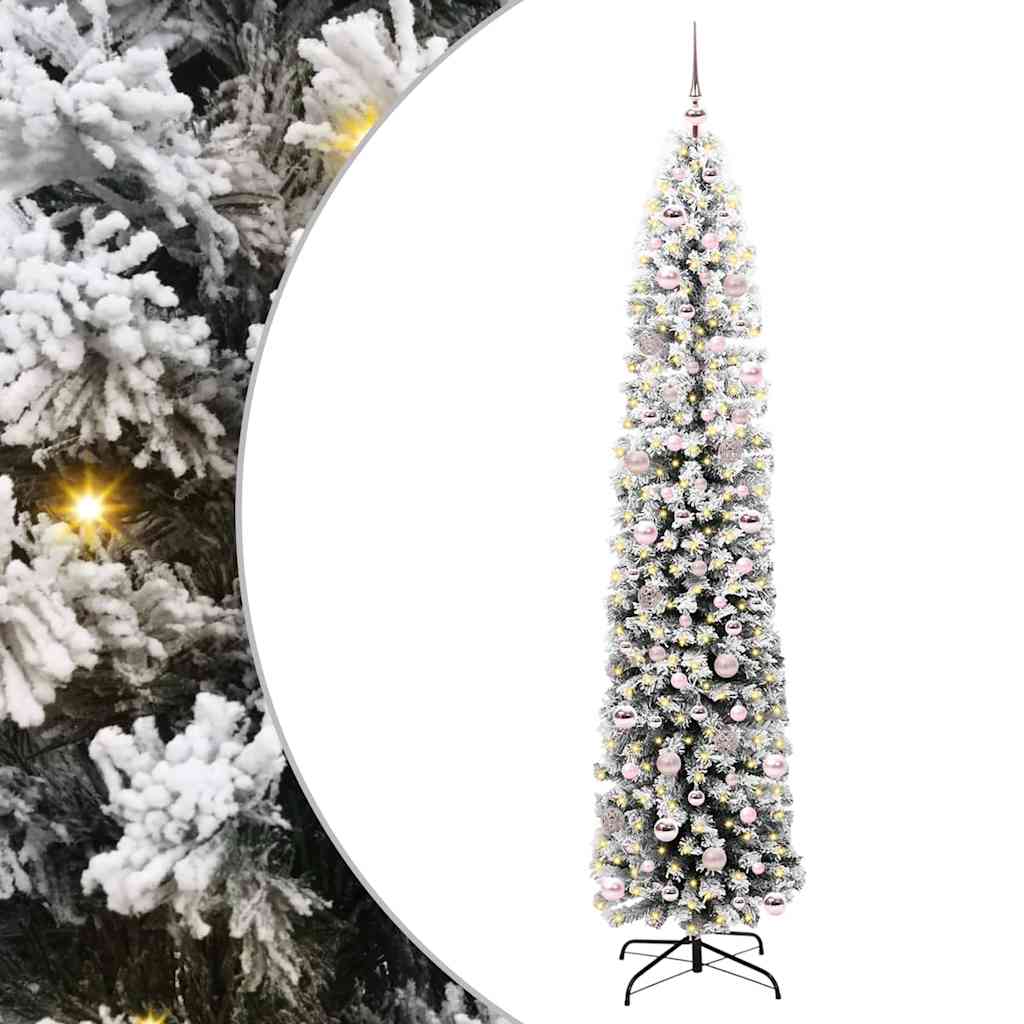 Artificial Christmas Tree with 300 LEDs with Stand Green 240 cm