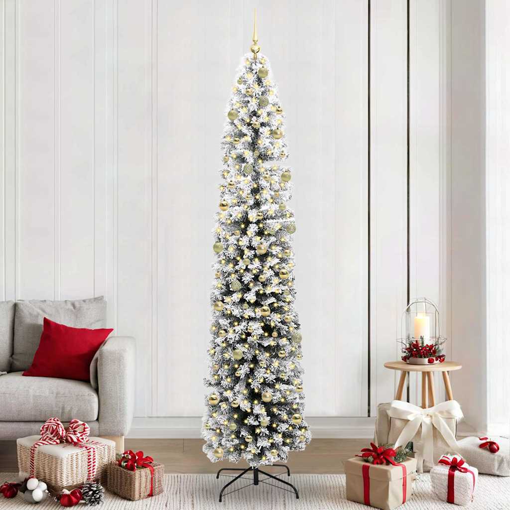 Artificial Christmas Tree with 300 LEDs with Stand Green 240 cm