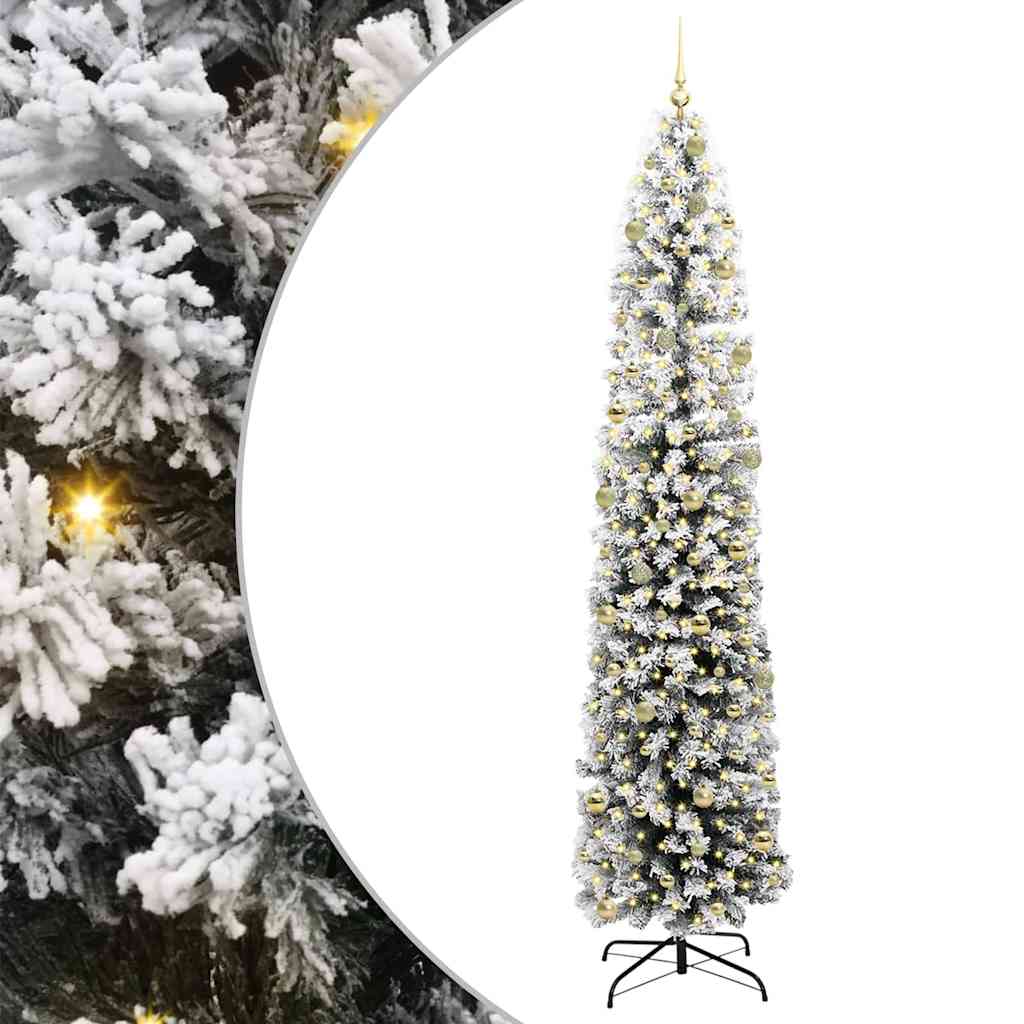 Artificial Christmas Tree with 300 LEDs with Stand Green 240 cm