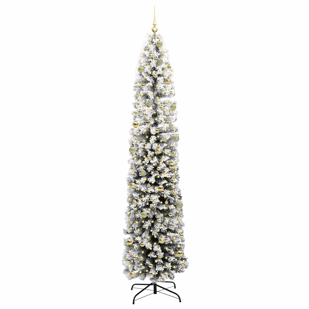 Artificial Christmas Tree with 300 LEDs with Stand Green 240 cm