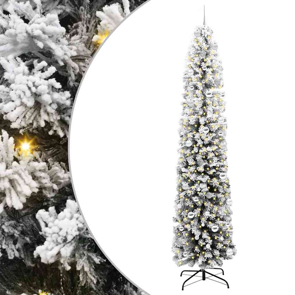 Artificial Christmas Tree with 300 LEDs with Stand Green 240 cm