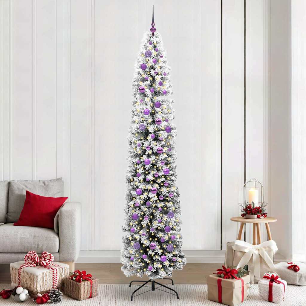 Artificial Christmas Tree with 300 LEDs with Stand Green 240 cm