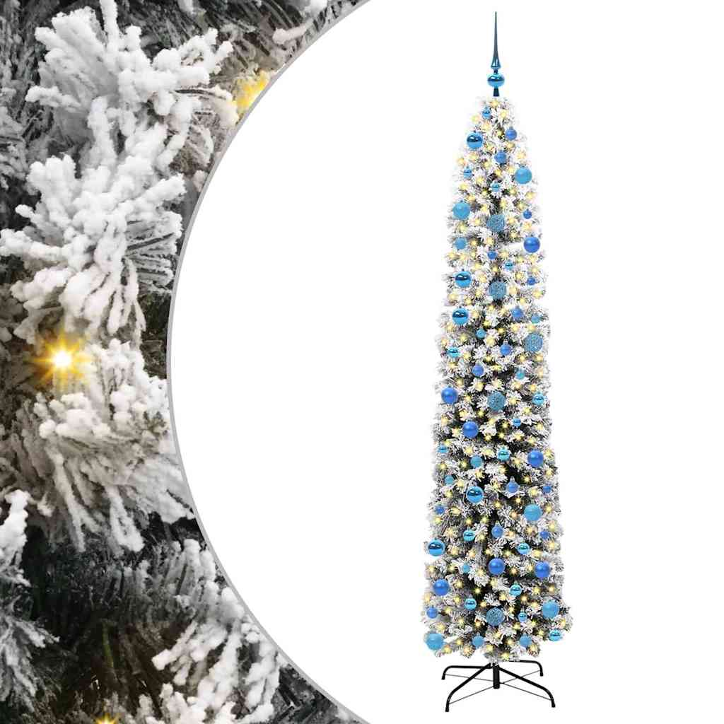 Artificial Christmas Tree with 300 LEDs with Stand Green 240 cm