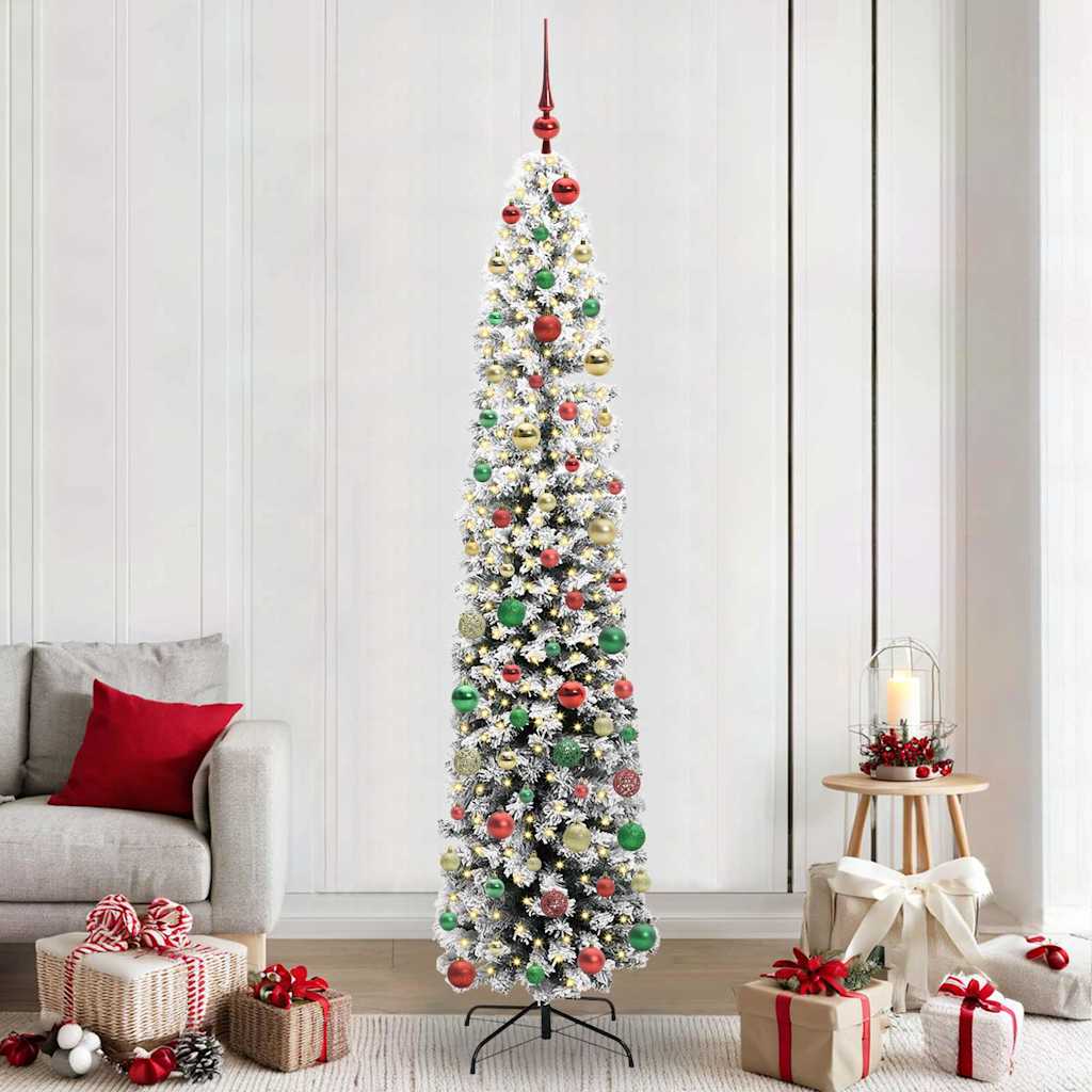 Artificial Christmas Tree with 300 LEDs with Stand Green 240 cm