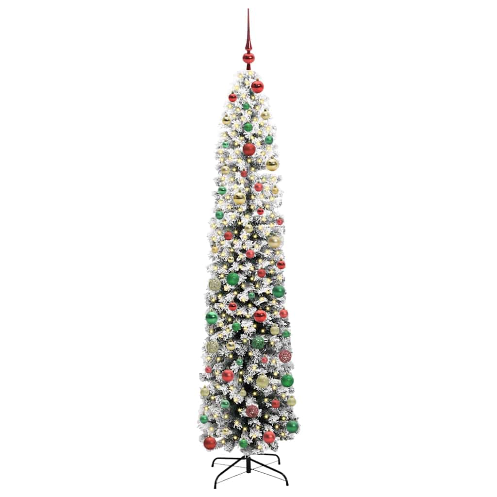 Artificial Christmas Tree with 300 LEDs with Stand Green 240 cm