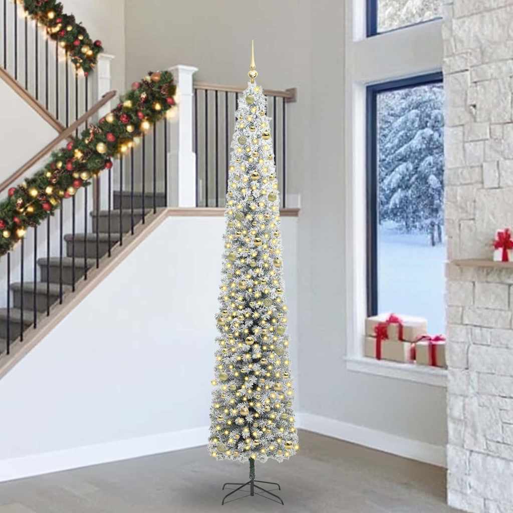 Artificial Christmas Tree with 300 LEDs with Stand Green 270 cm