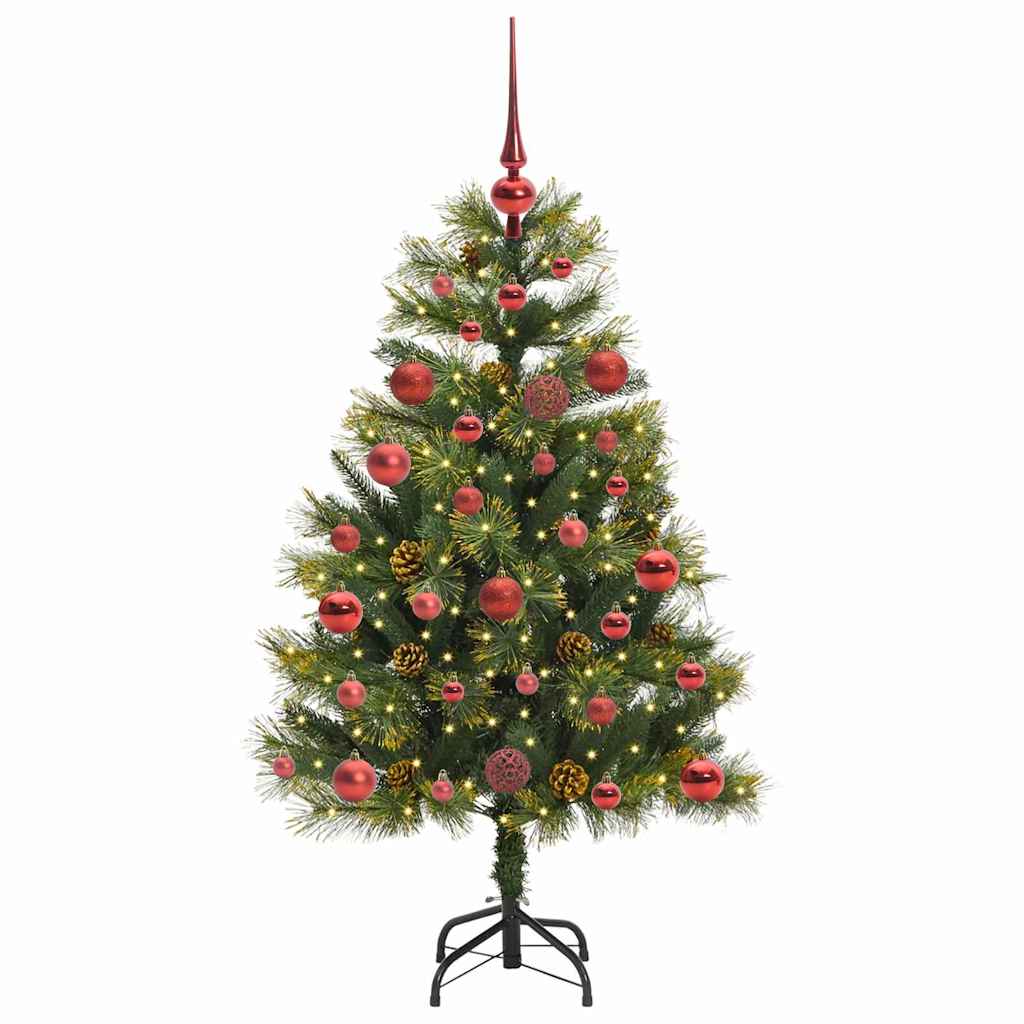 Artificial Hinged Christmas Tree with Cones Green 120 cm