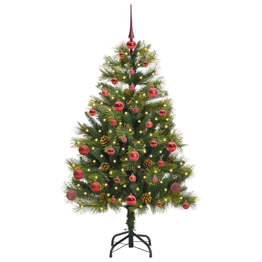 Artificial Hinged Christmas Tree with Cones Green 150 cm