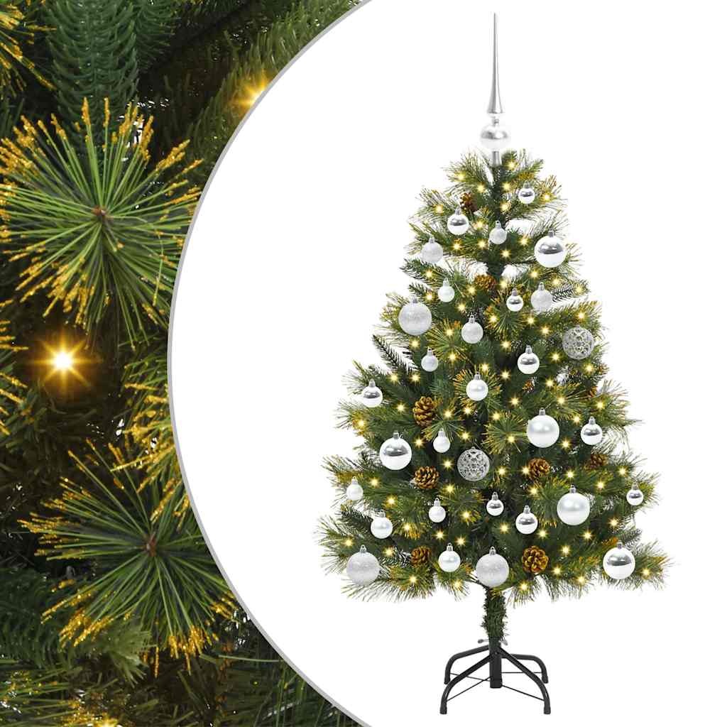 Artificial Hinged Christmas Tree with Cones Green 150 cm