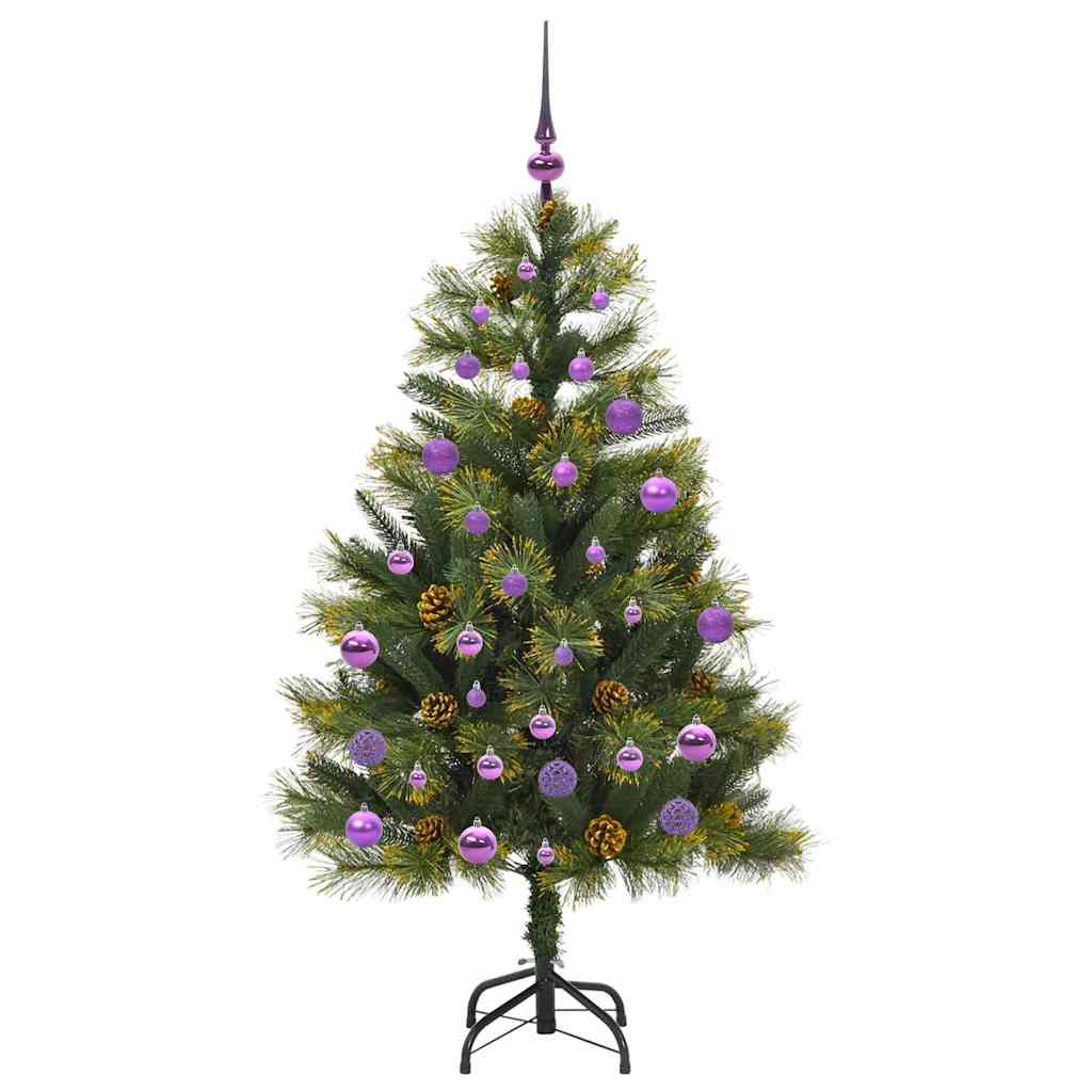 Artificial Hinged Christmas Tree with Cones Green 150 cm