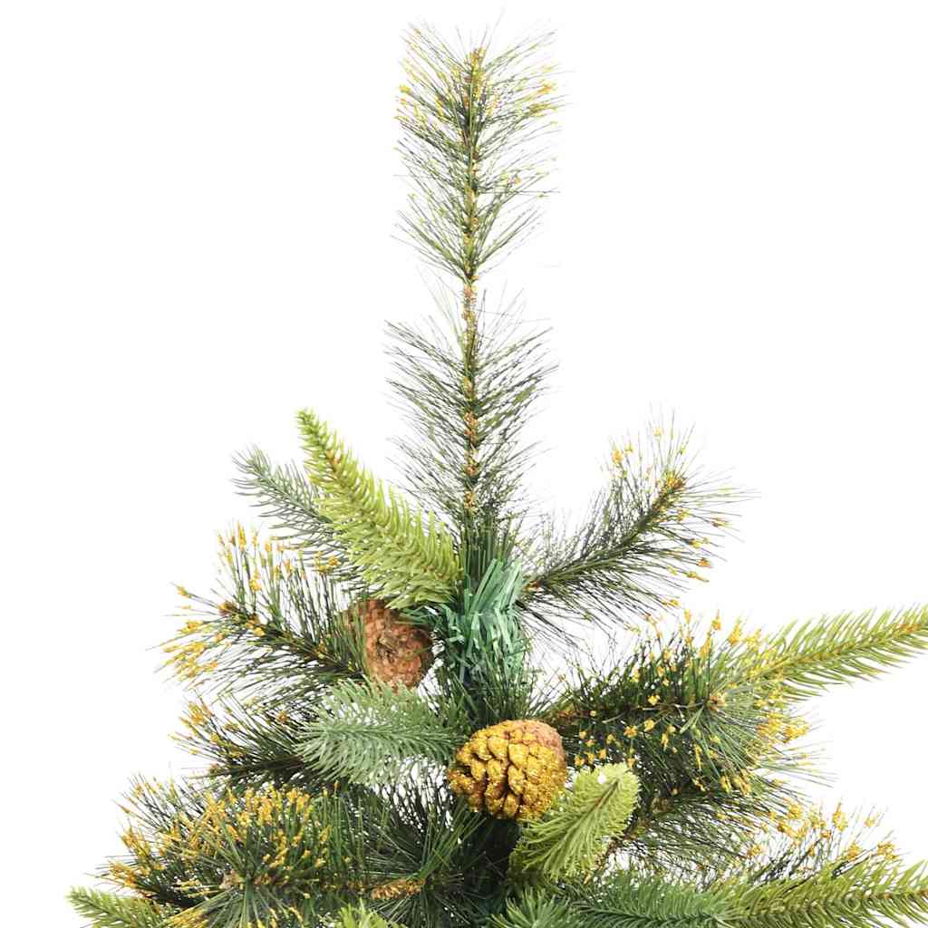 Artificial Hinged Christmas Tree with Cones Green 240 cm