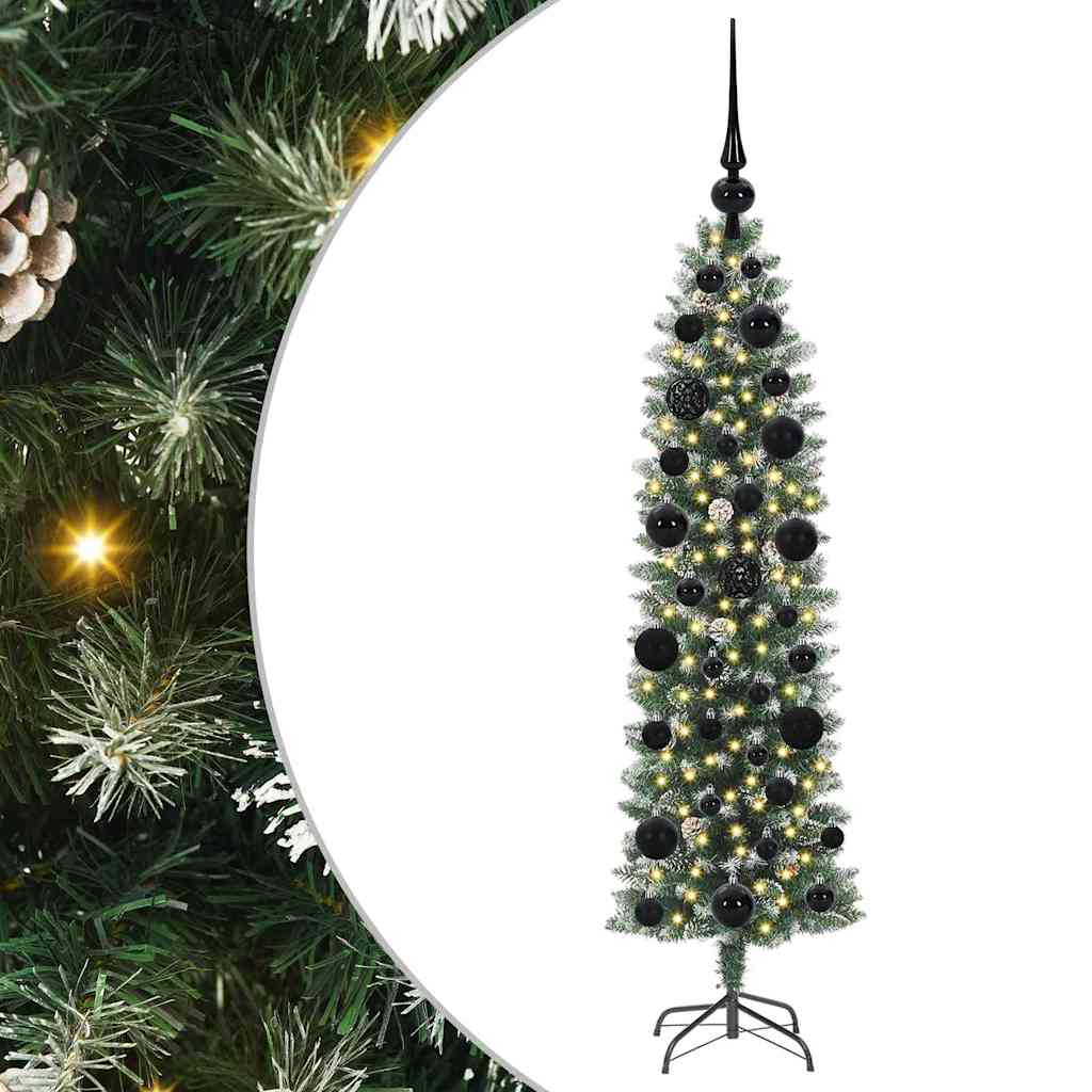 Artificial Slim Christmas Tree Green and white 120 cm