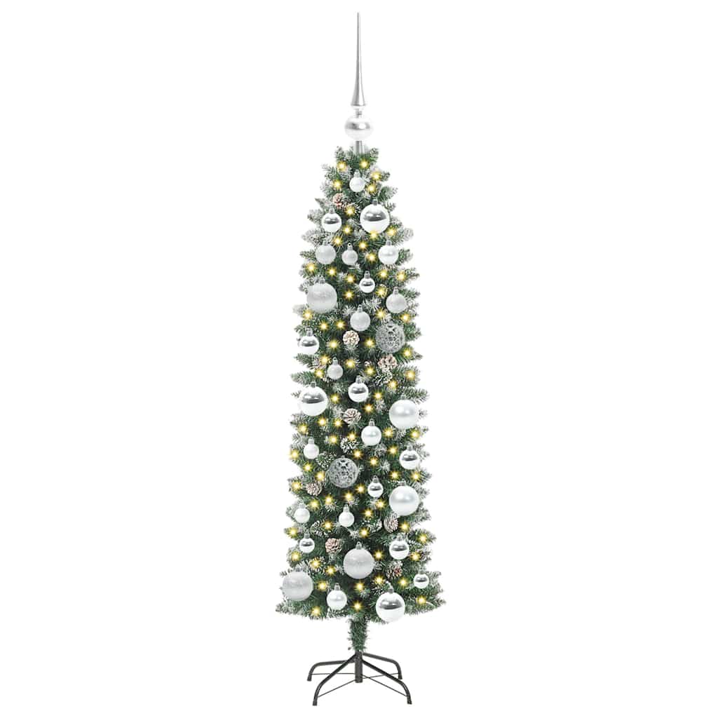 Artificial Slim Christmas Tree Green and white 120 cm