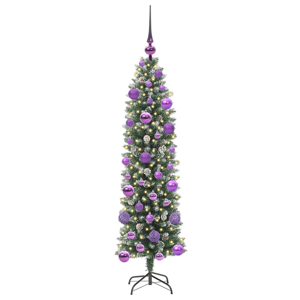 Artificial Slim Christmas Tree Green and white 120 cm