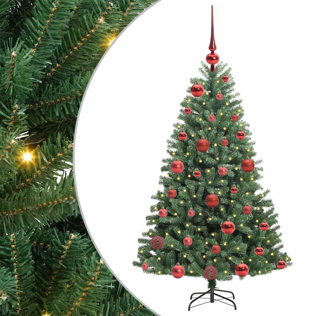 Artificial Hinged Christmas Tree Green 120 cm PVC and Metal