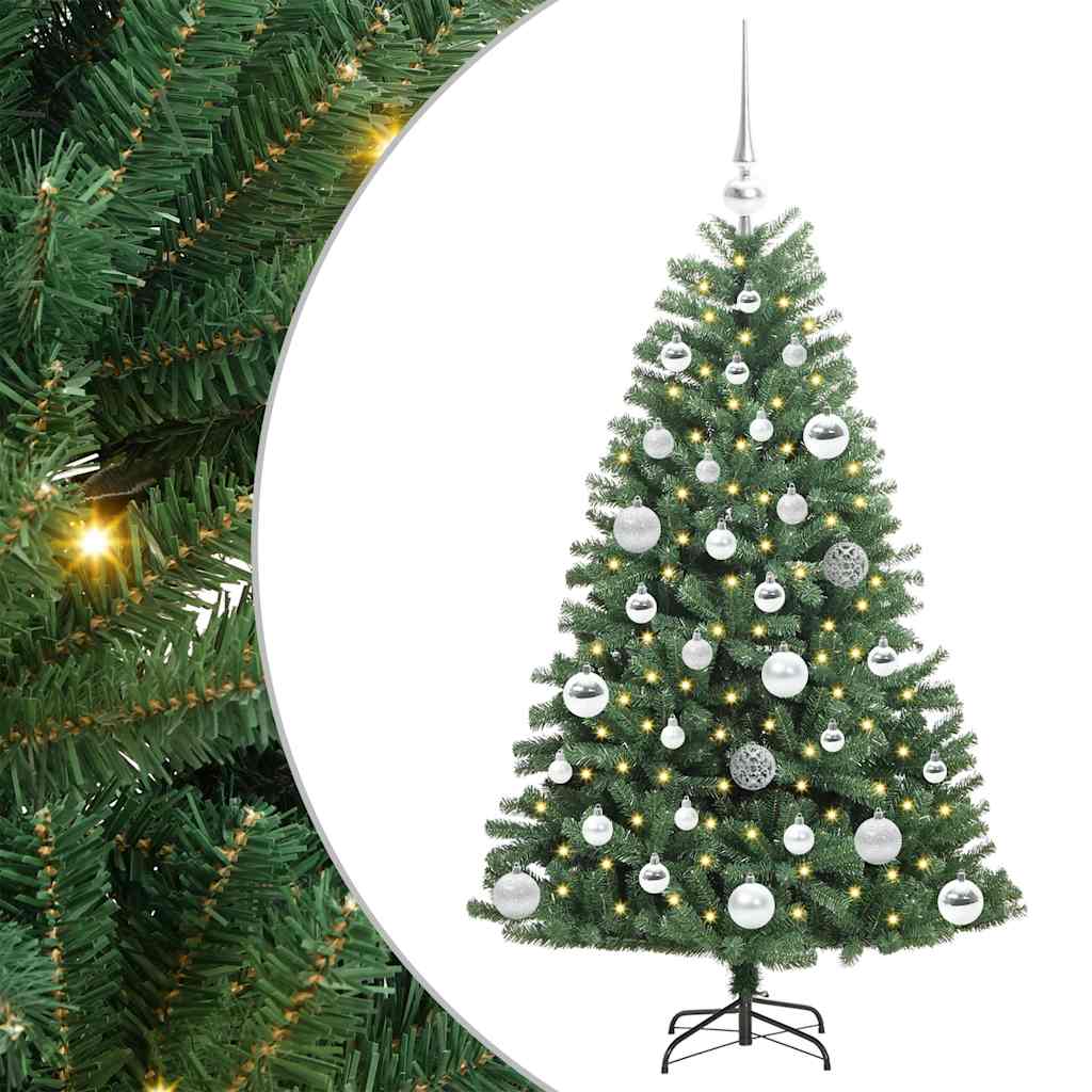 Artificial Hinged Christmas Tree Green 120 cm PVC and Metal