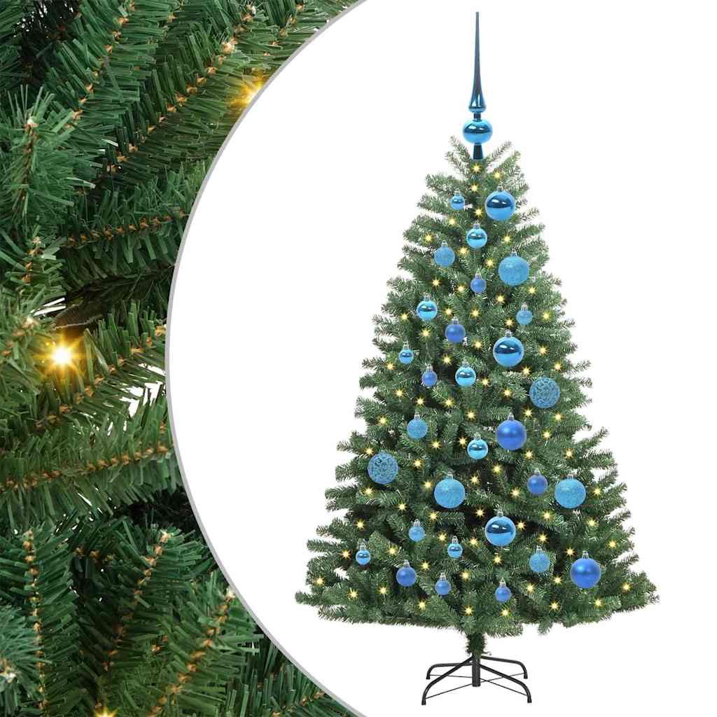 Artificial Hinged Christmas Tree Green 120 cm PVC and Metal