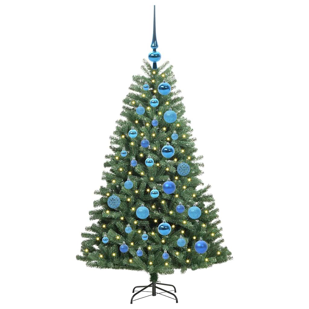 Artificial Hinged Christmas Tree Green 120 cm PVC and Metal