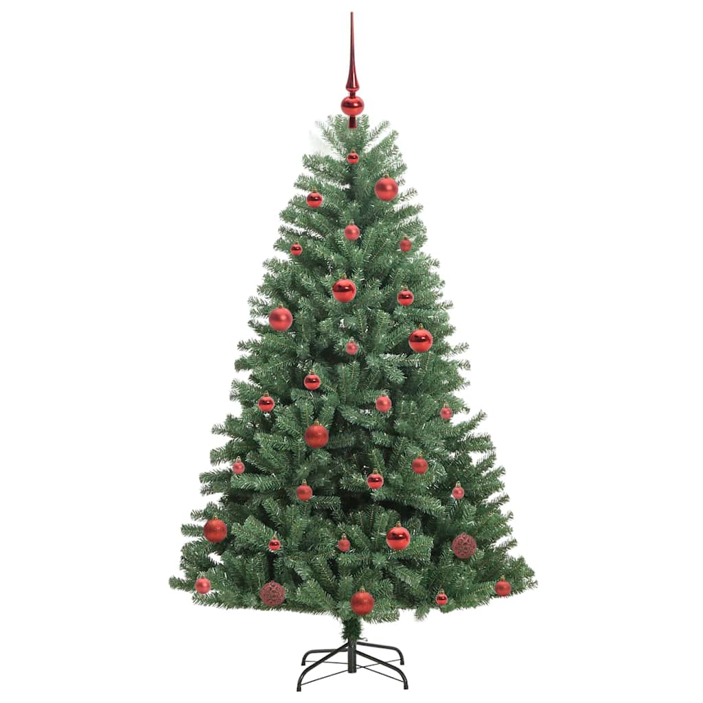 Artificial Hinged Christmas Tree Green 150 cm PVC and Metal