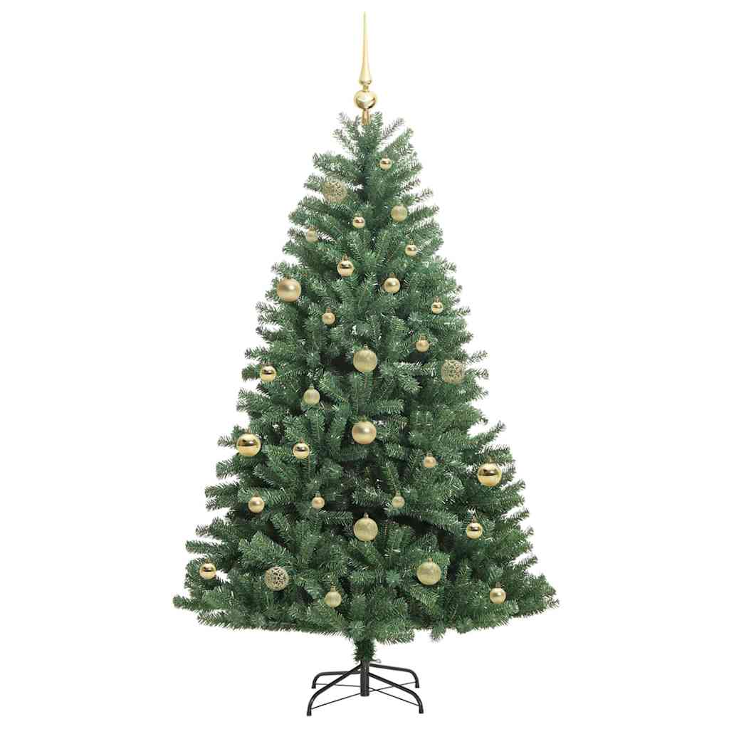 Artificial Hinged Christmas Tree Green 150 cm PVC and Metal