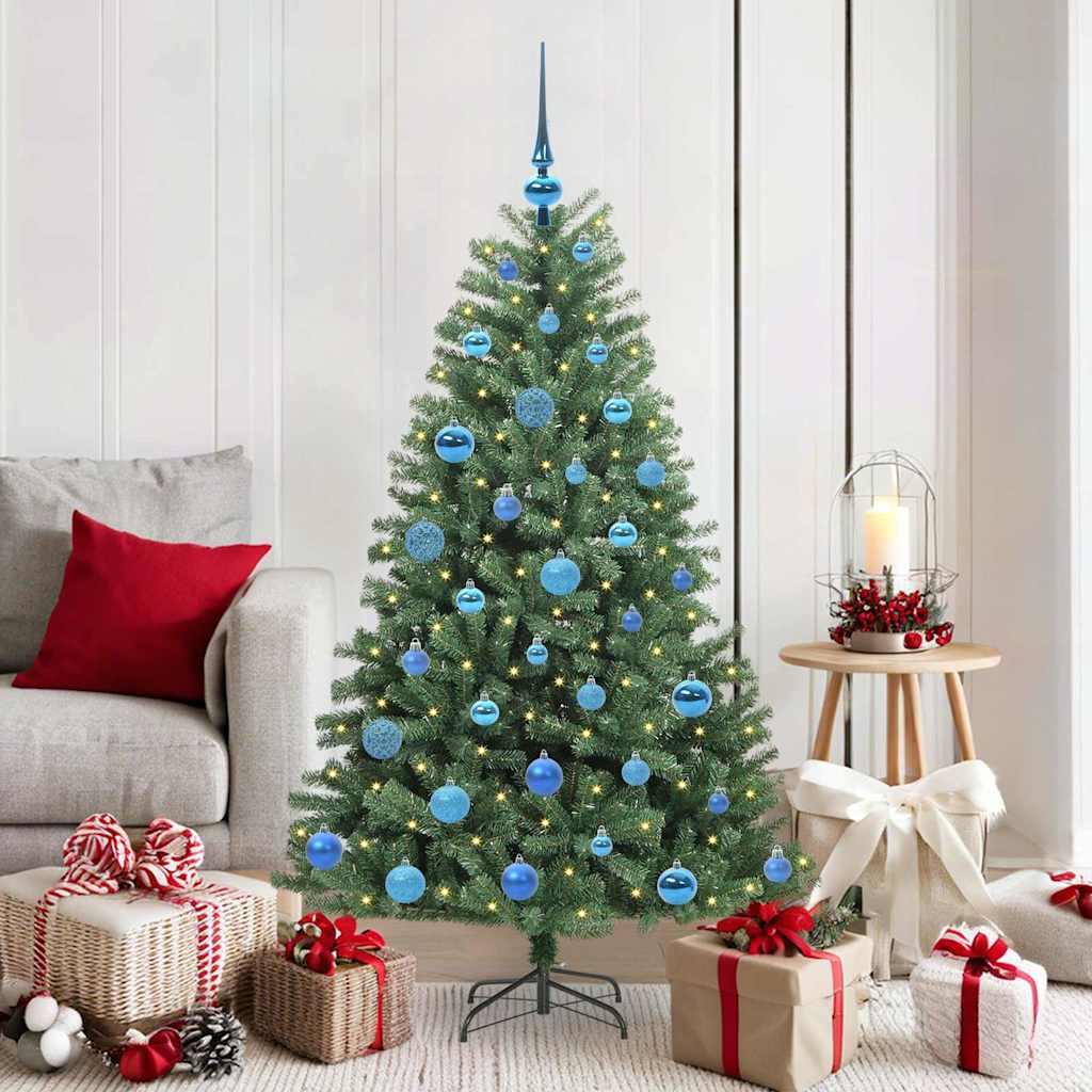 Artificial Hinged Christmas Tree Green 150 cm PVC and Metal
