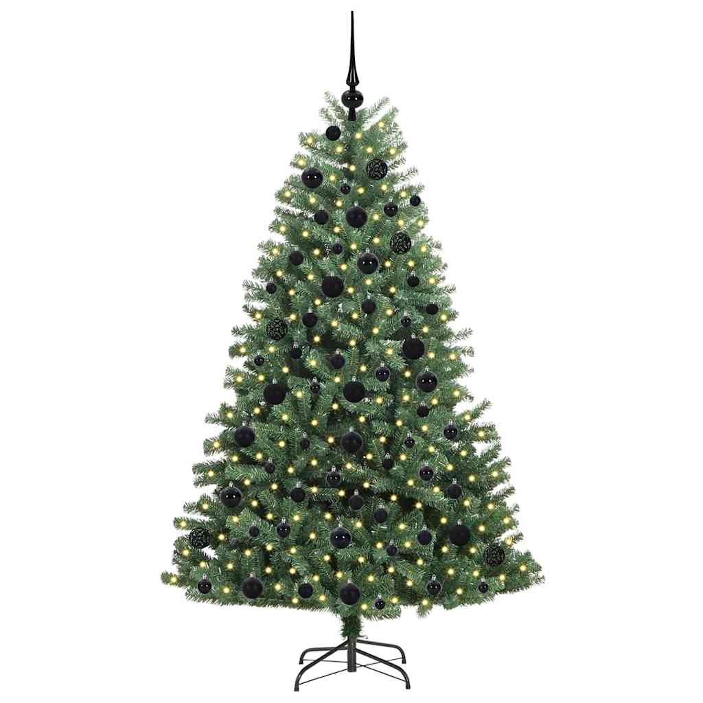 Artificial Hinged Christmas Tree Green 180 cm PVC and Metal