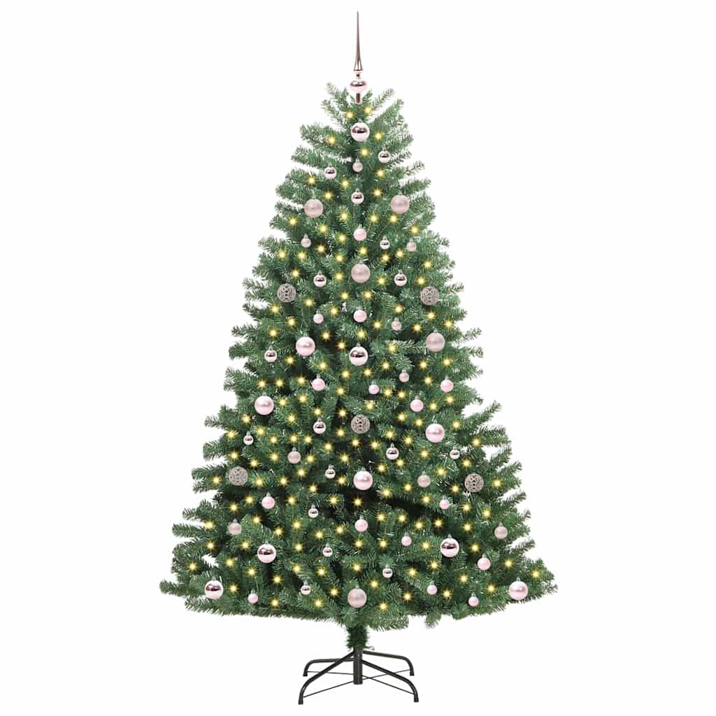 Artificial Hinged Christmas Tree Green 180 cm PVC and Metal