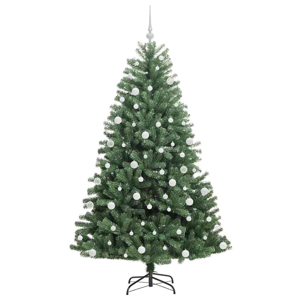 Artificial Hinged Christmas Tree Green 180 cm PVC and Metal