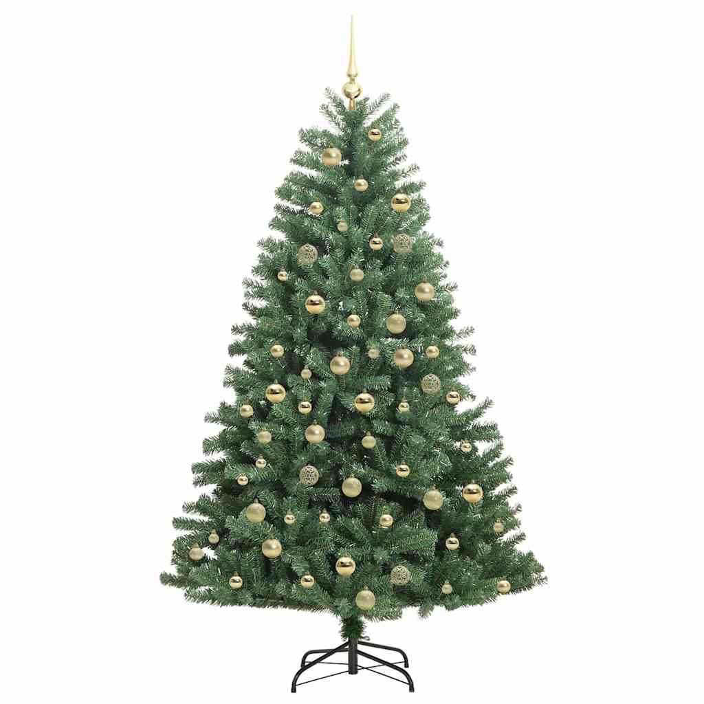 Artificial Hinged Christmas Tree Green 180 cm PVC and Metal