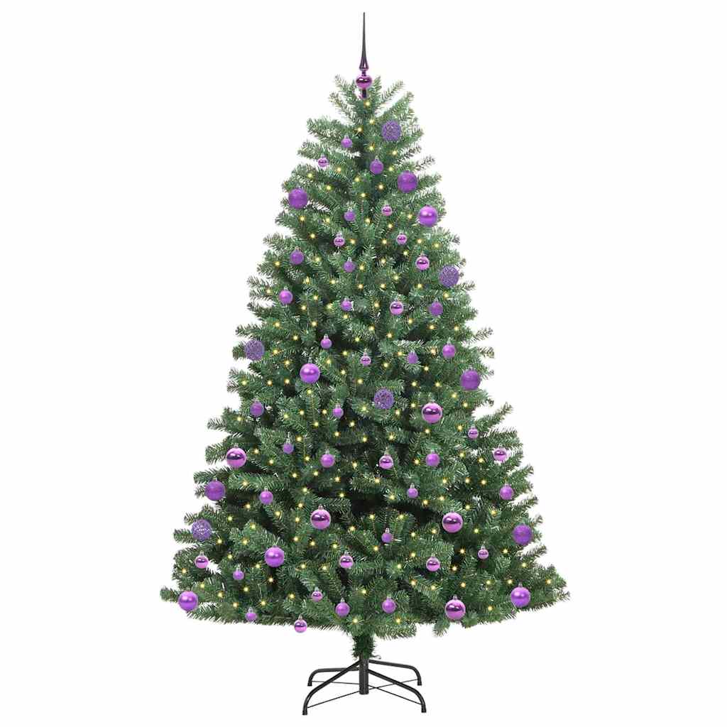 Artificial Hinged Christmas Tree Green 180 cm PVC and Metal