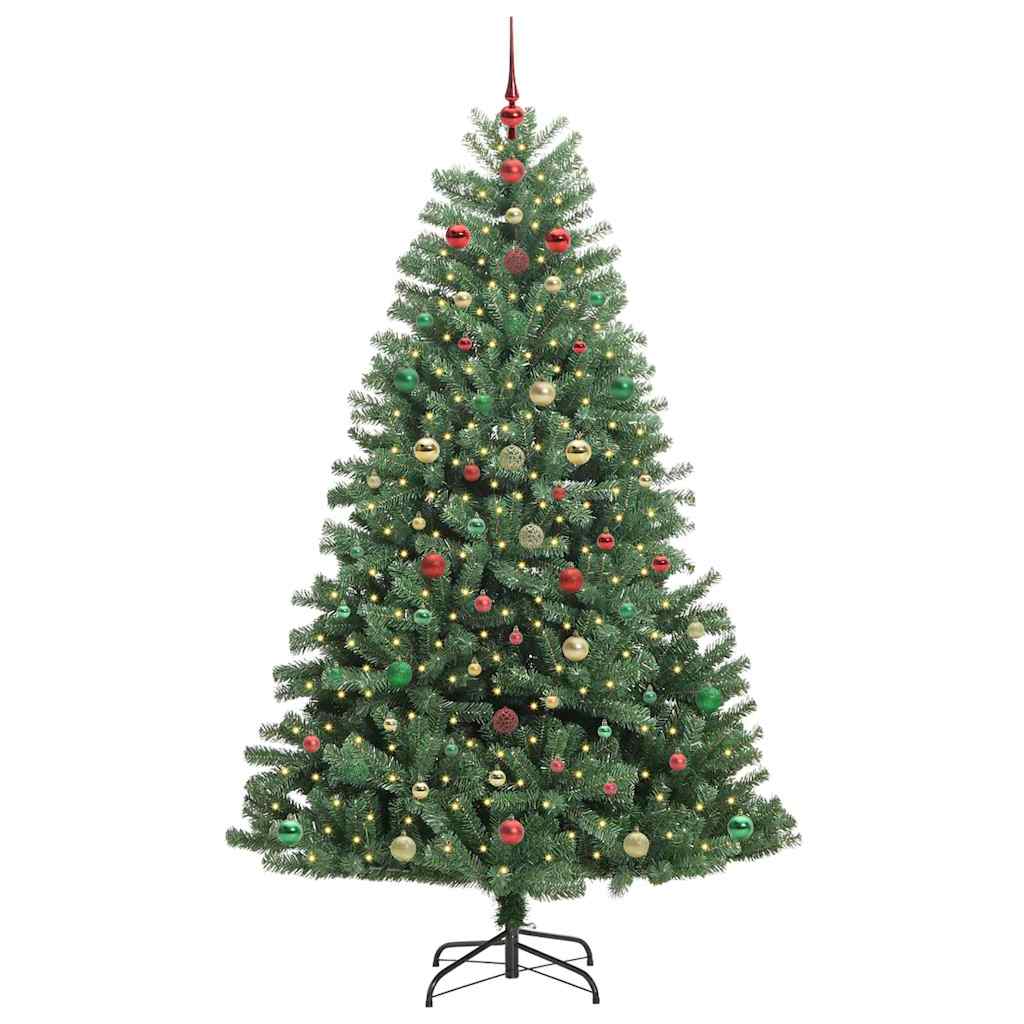 Artificial Hinged Christmas Tree Green 180 cm PVC and Metal