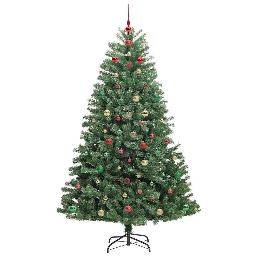 Artificial Hinged Christmas Tree Green 180 cm PVC and Metal