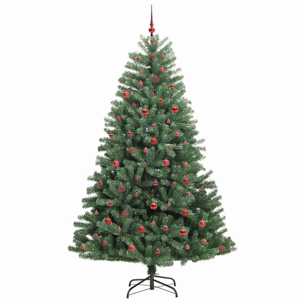 Artificial Hinged Christmas Tree Green 240 cm PVC and Metal