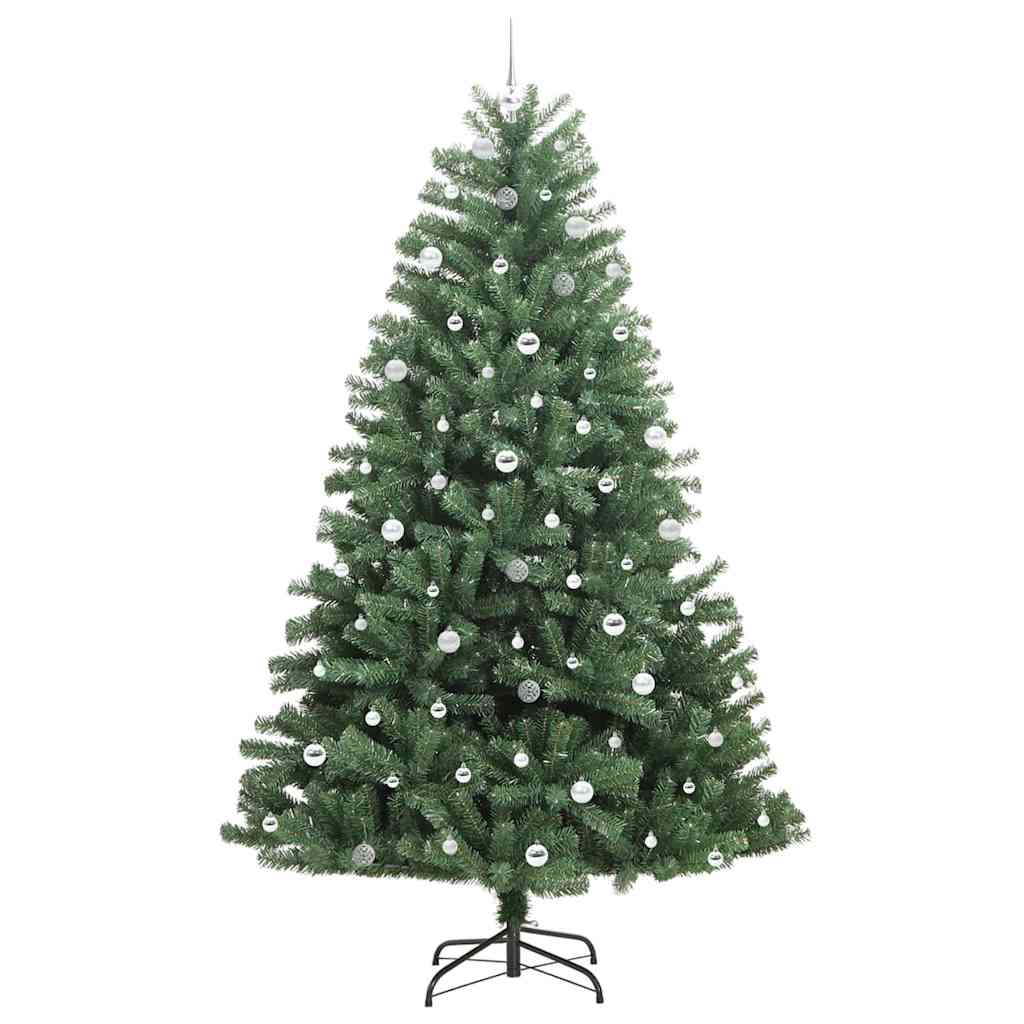 Artificial Hinged Christmas Tree Green 240 cm PVC and Metal
