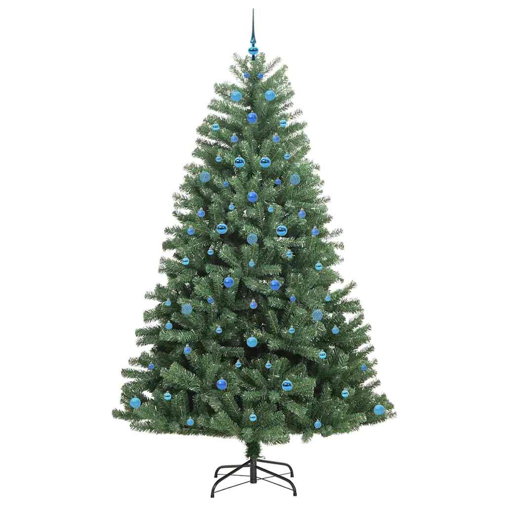 Artificial Hinged Christmas Tree Green 240 cm PVC and Metal
