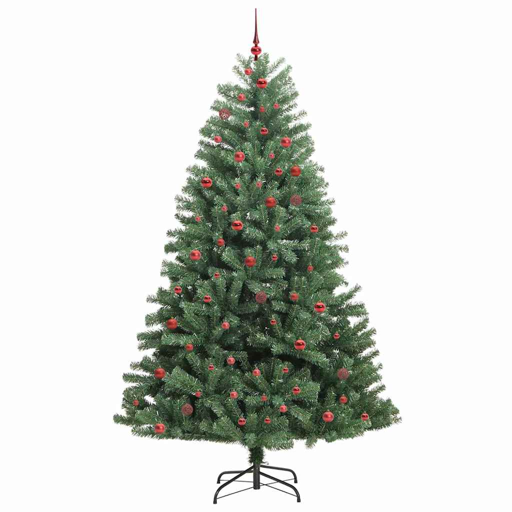 Artificial Hinged Christmas Tree Green 270 cm PVC and Metal