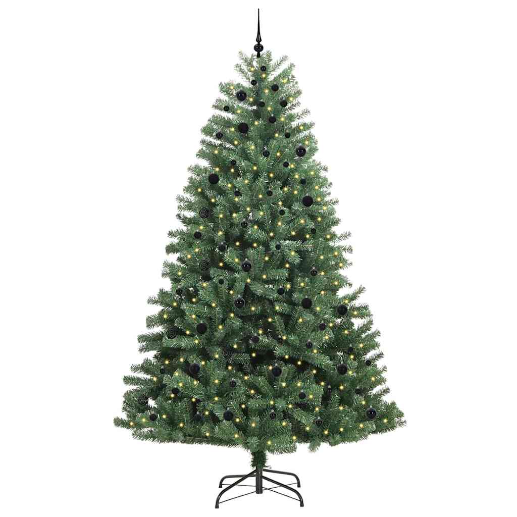 Artificial Hinged Christmas Tree Green 270 cm PVC and Metal
